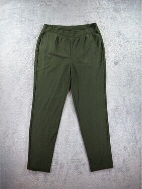 Eileen Fisher Women's Olive Green Slim Ankle Pull On Stretch Pants Sz S/P